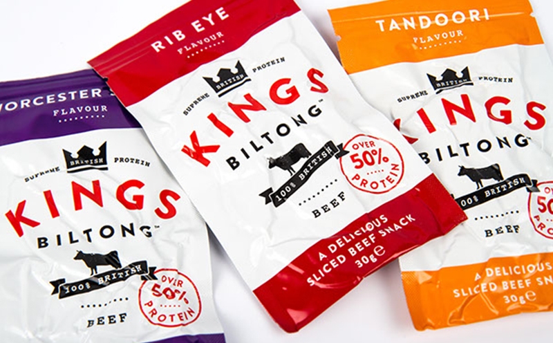 國王牌牛肉干包裝設計，休閑食品的良配