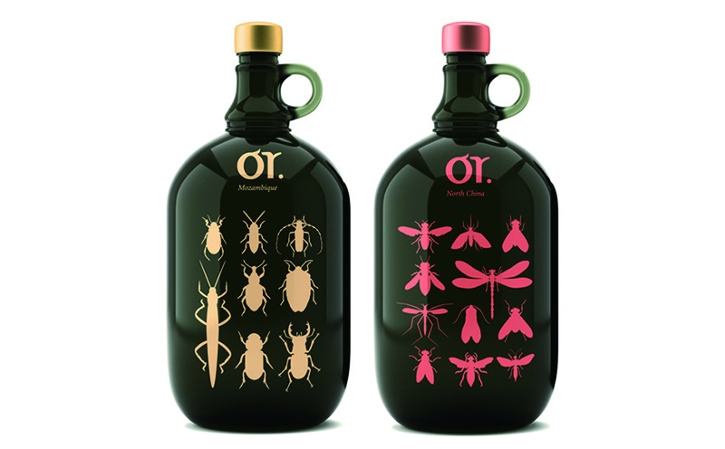 莫斯科昆蟲&ldquo;或葡萄酒&rdquo;品牌包裝設計，不過看起來有點恐怖