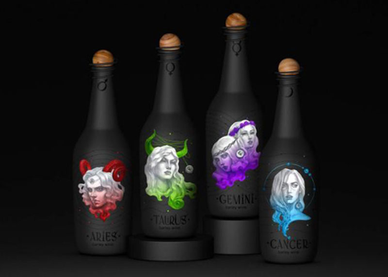 十二星座化身冷艷美女，與你共飲葡萄酒