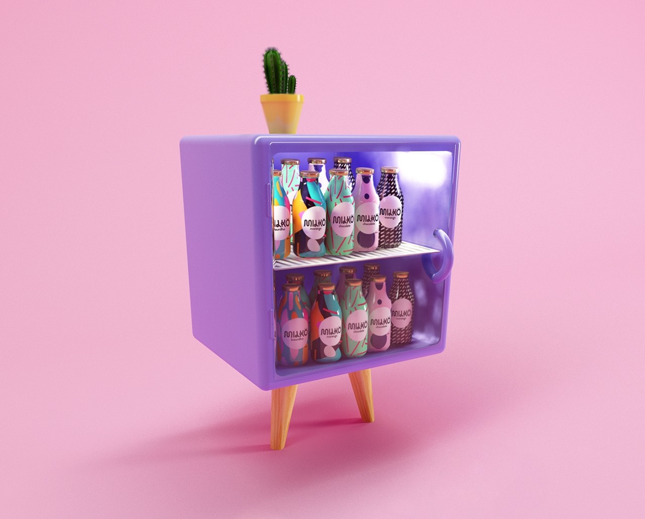 彩色的牛奶包裝，真的驚艷到我了?。?！