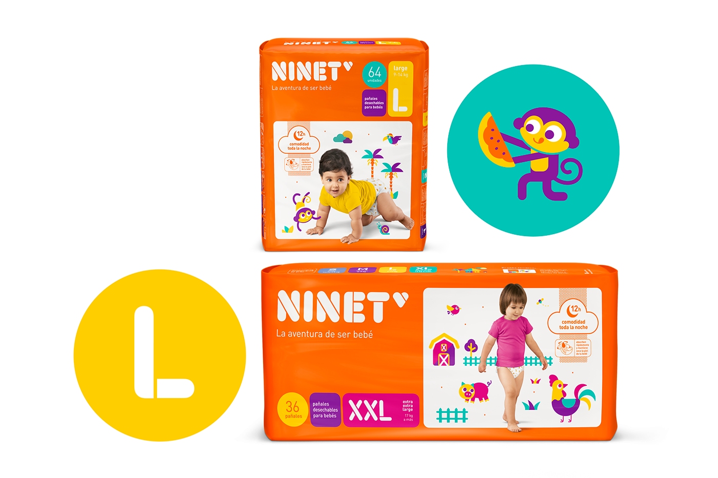 大冒險式嬰兒用品品牌包裝設計，不一樣的紙尿褲設計