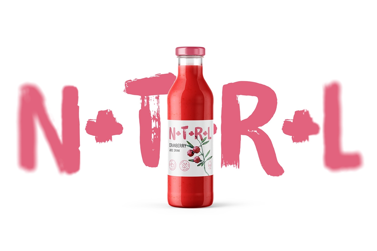 天然飲料，果汁的 品牌的包裝設計