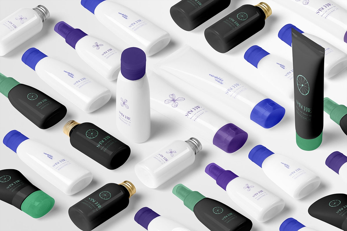 豪華水療中心護膚用品產品品牌包裝設計