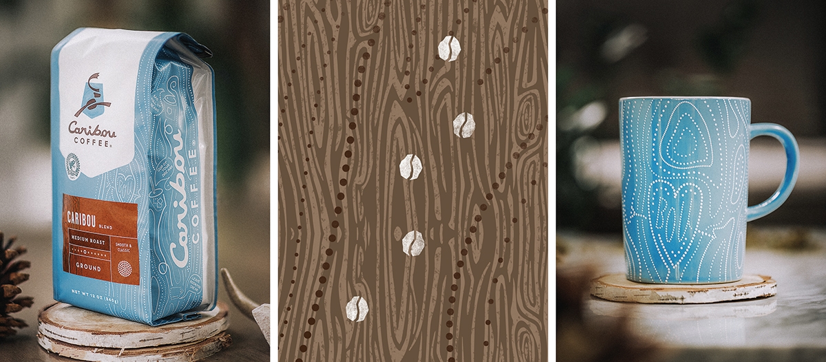 馴鹿咖啡品牌包裝設計，濃厚的北美中西部設計風格