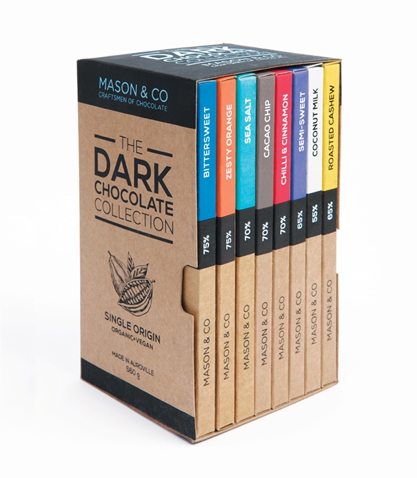 你最愛的甜食，手工黑巧克力的品牌包裝設計