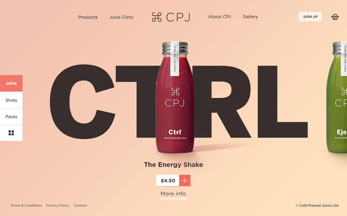 智能化營養早餐果汁，私人定制瓶型包裝設計