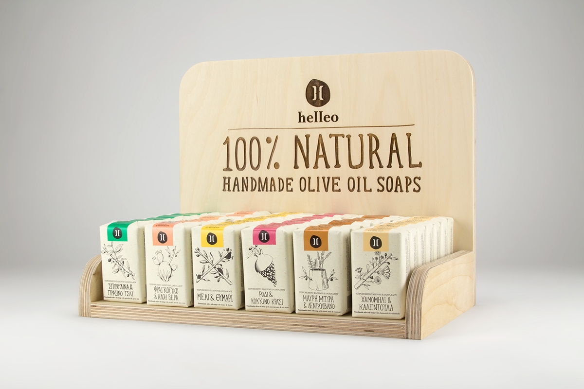 Helleo天然肥皂系列品牌包裝設計，六個肥皂，六個故事