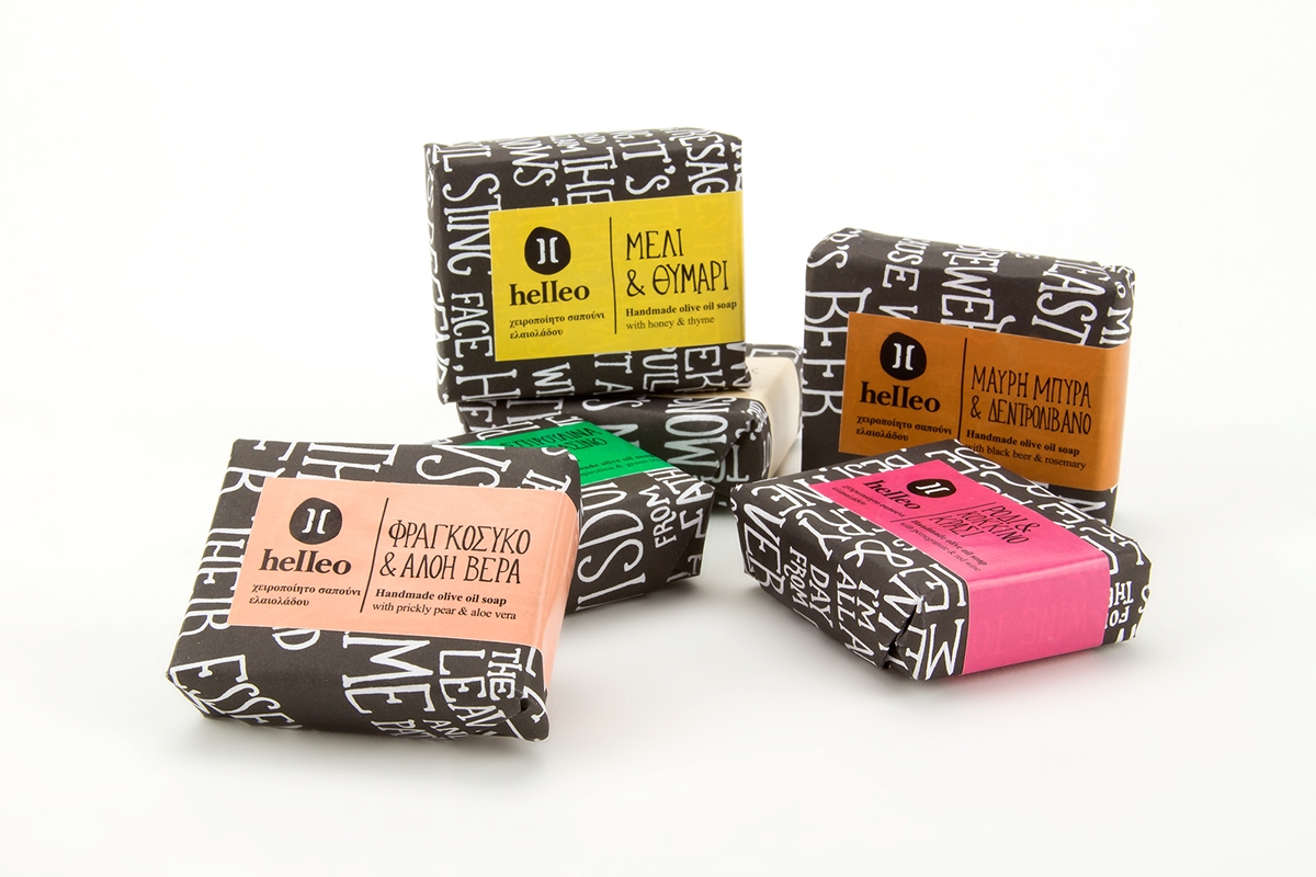 Helleo天然肥皂系列品牌包裝設計，六個肥皂，六個故事