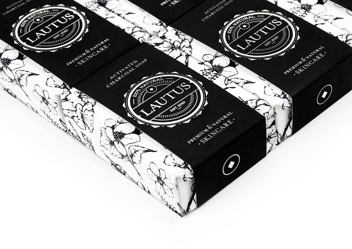 化妝品護膚產品包裝設計— 百分之百天然手工皂，沐浴露和洗滌液品牌包裝設計