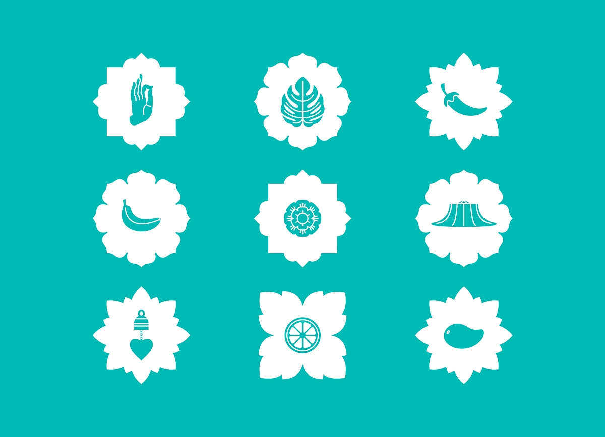 泰國快餐店的品牌設計，標志設計和包裝設計