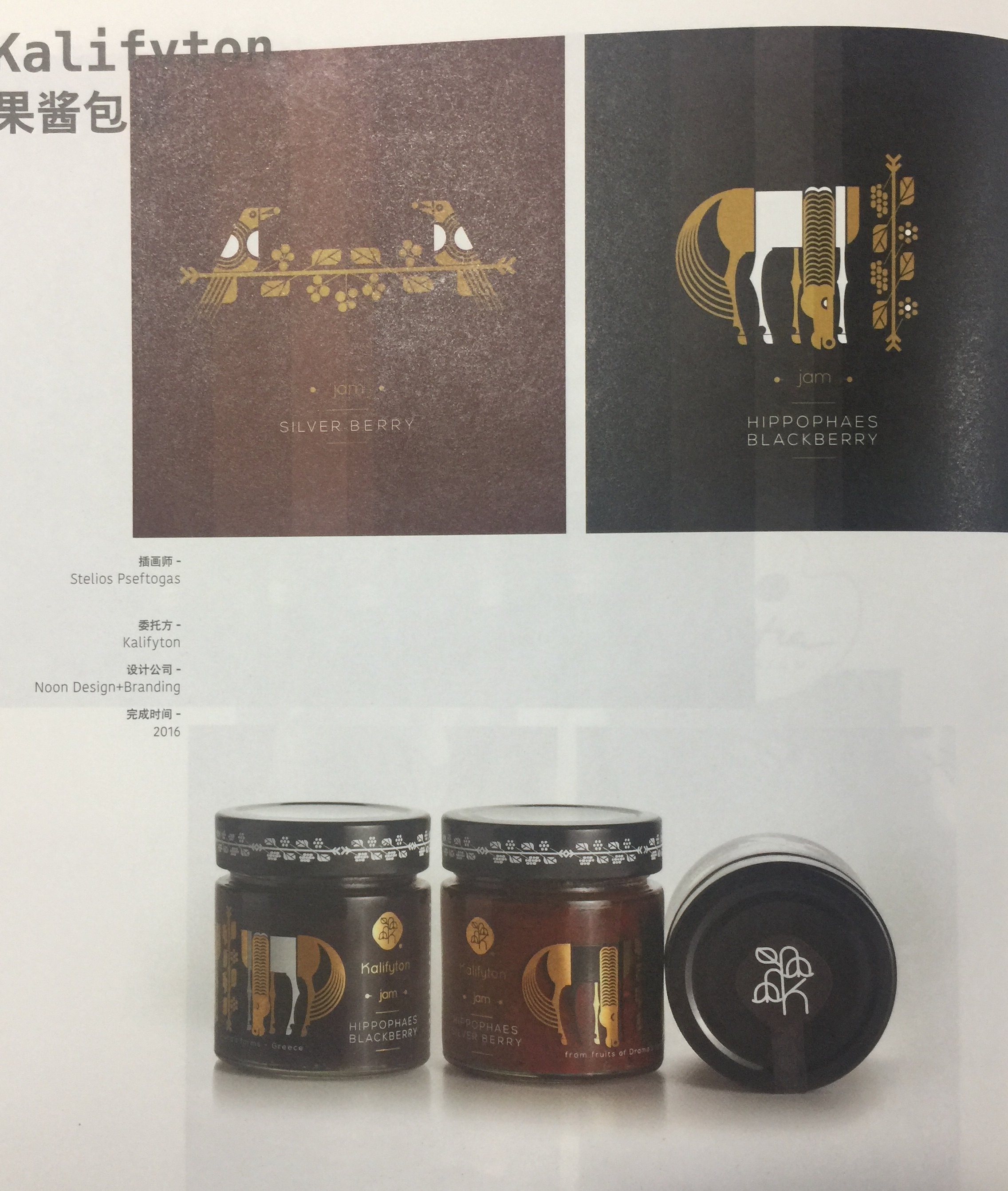 帶來獨特味覺體驗的食品-黑莓、銀果胡頹子和沙棘果醬包裝設計