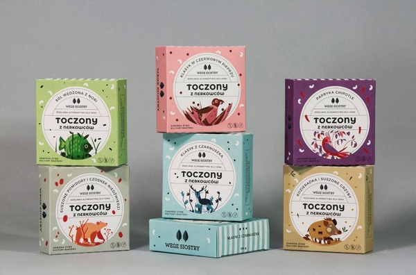 可鹽可甜，動物愛好者的心頭好｜小清新插畫素食包裝設計