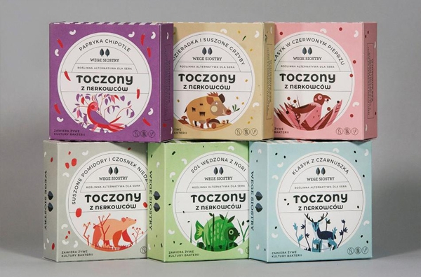 可鹽可甜，動物愛好者的心頭好｜小清新插畫素食包裝設計