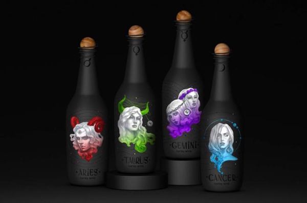 十二星座化身冷艷美女，與你共飲葡萄酒