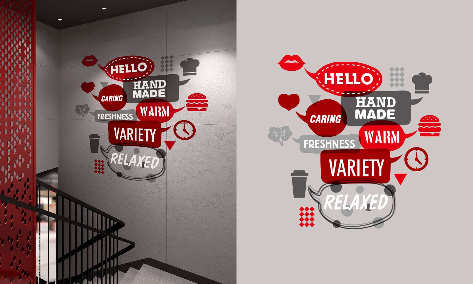 經常去肯德基，卻沒有發現墻上的小巧思|壁畫插畫設計